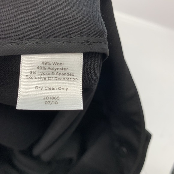 Talbots Heritage  Black Trouser Pants Wool Blend  14P Straight Capsule Classic - Picture 10 of 13